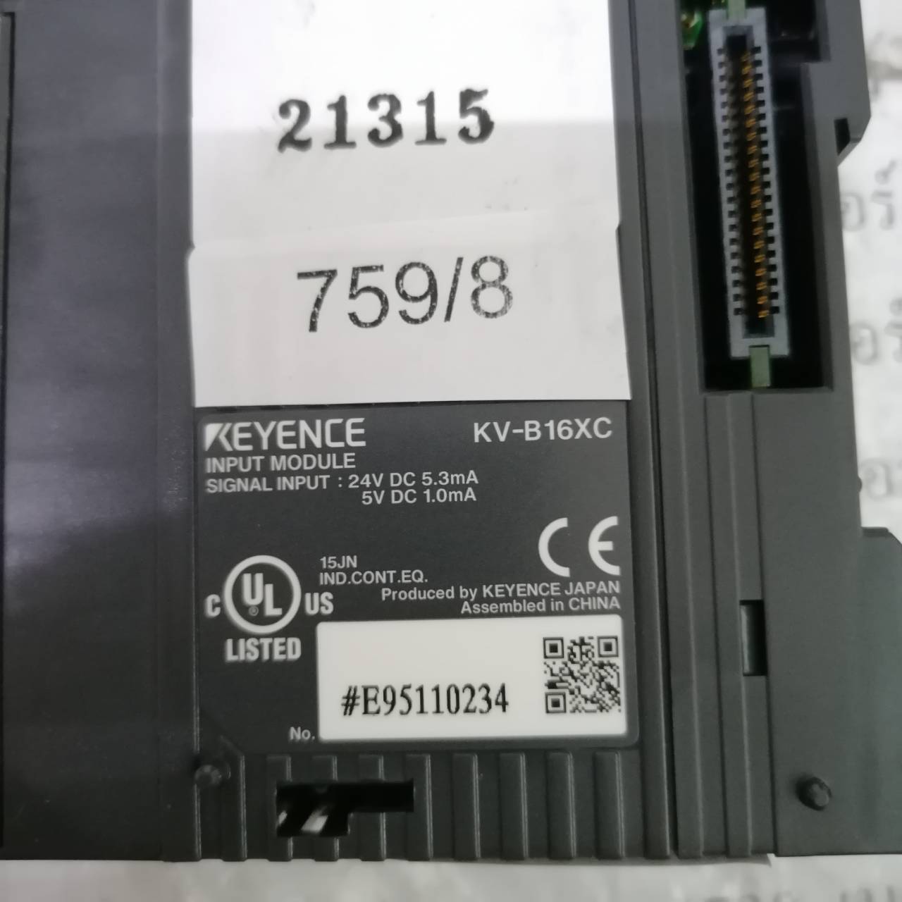 PLC " KEYENCE " MODEL : KV-B16XC