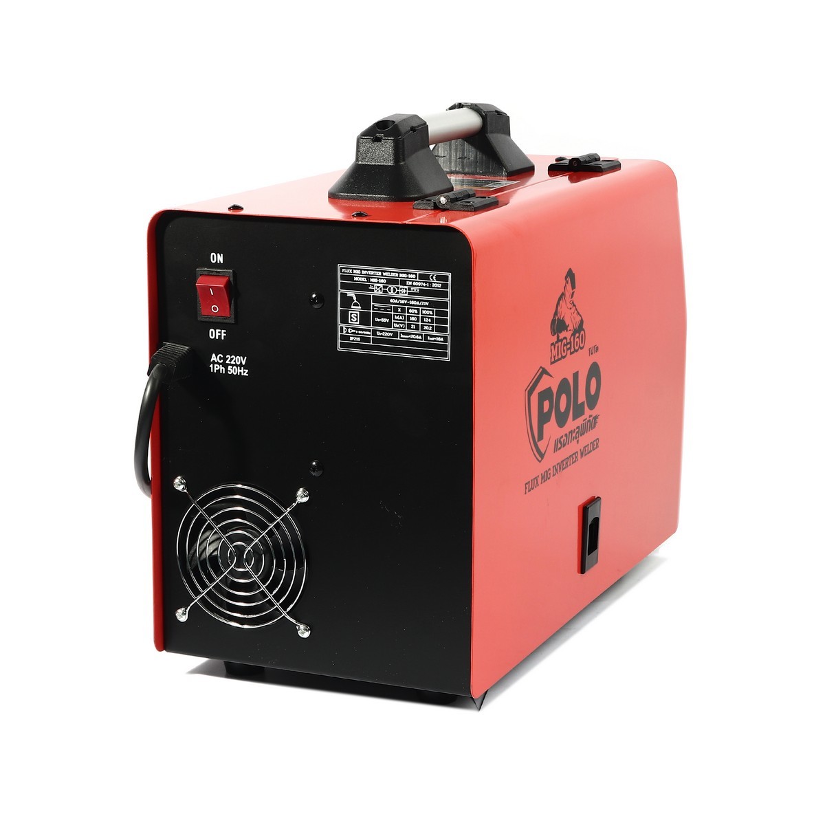 POLO เครื่องเชื่อม MIG 160แรงดันไฟเข้า 1 เฟส 220 โวลต์ SKU-00021