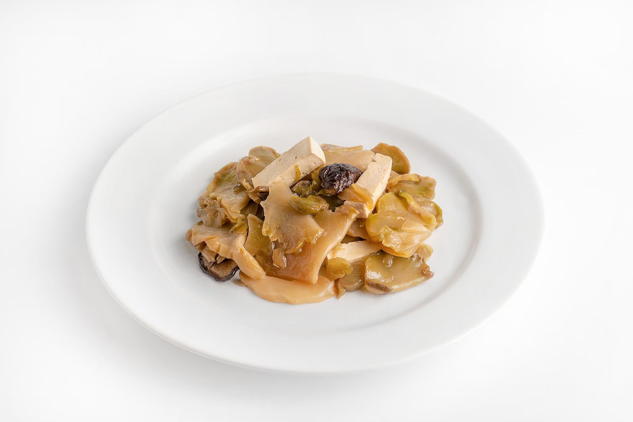 ผัดผักเสฉวน (ซี้ชวงไฉ่) (Stir fried Sichuan vegetable with mushrooms)