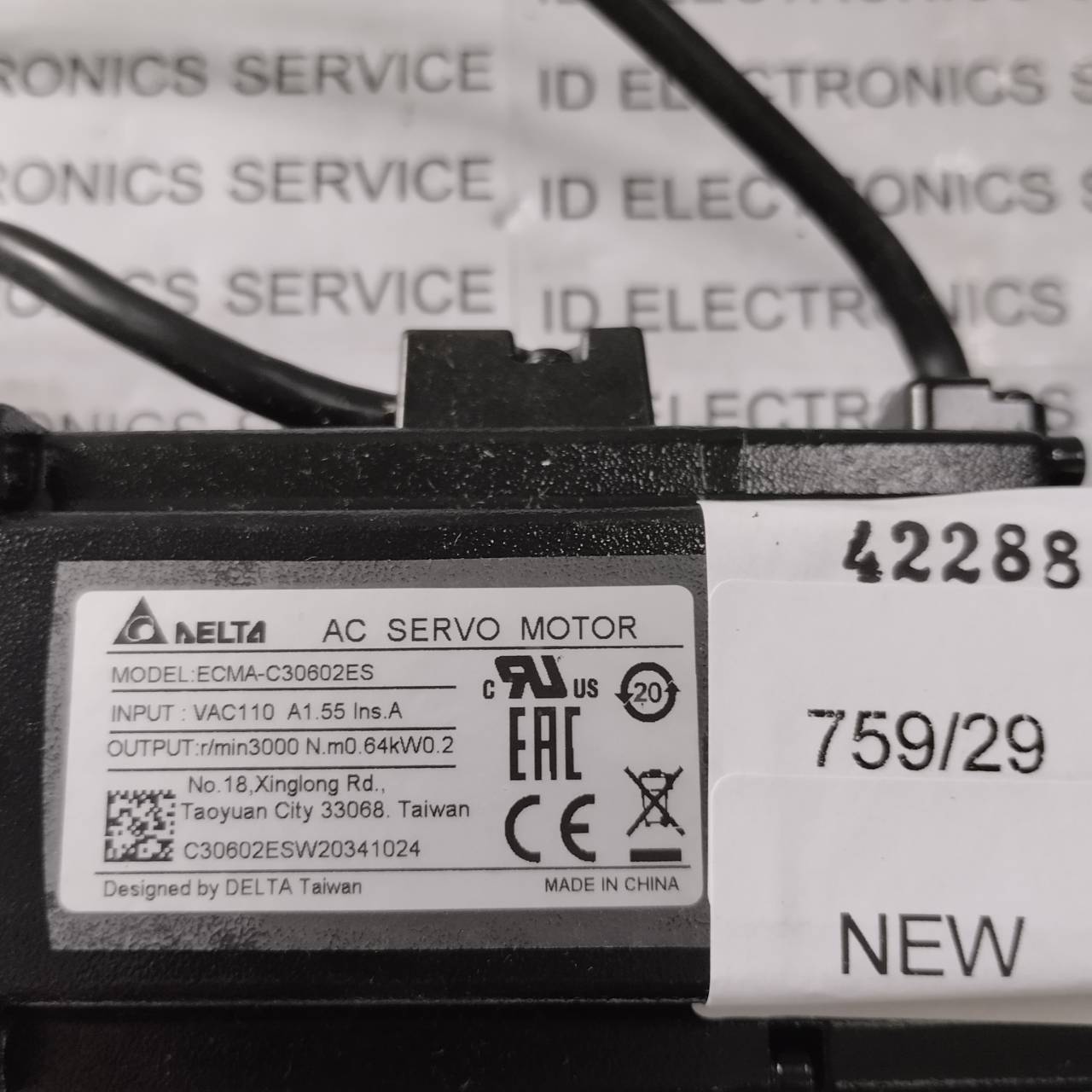 SERVO MOTOR " DELTA " MODEL : ECMA-C30602ES