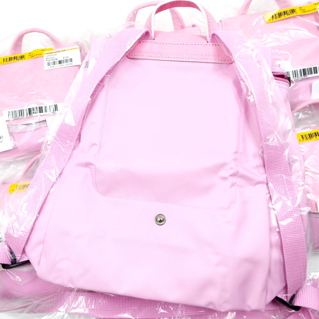 Longchamp le pliage backpack รหัส 1699 สี rose (ชมพูพาสเทล) การันตีของแท้ 100%