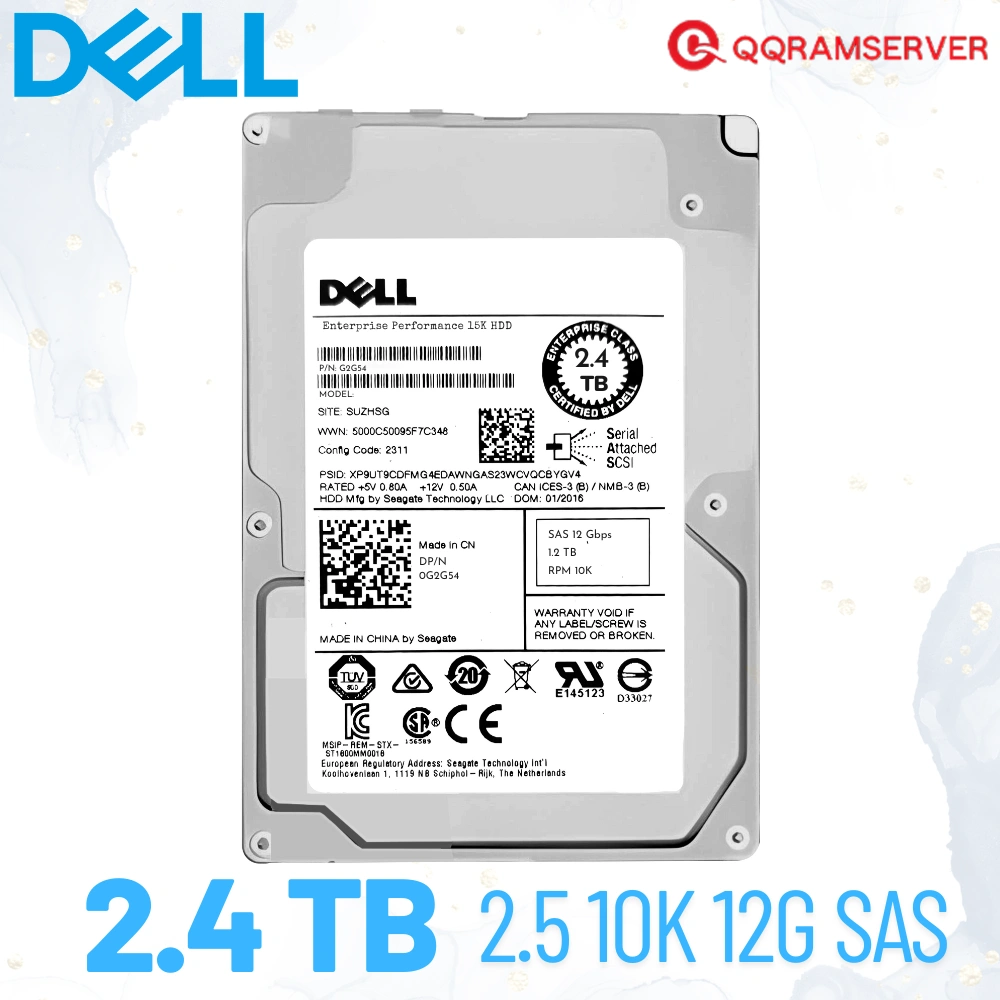 Dell HDD Server 2.4TB SAS 12Gbps 10K ใหม่ แท้ ประกันศูนย์1ปี