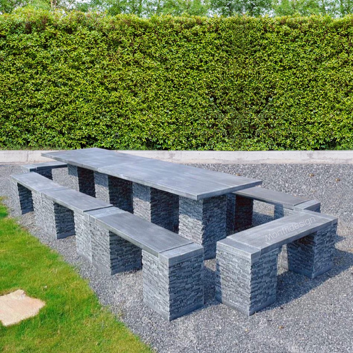 ชุดโต๊ะสนามโมเดิร์น 16 ที่นั่ง รุ่น Lhong pah Outdoor furniture เข้าได้กับบ้านทุกสไตล์ คุณภาพยืน 1