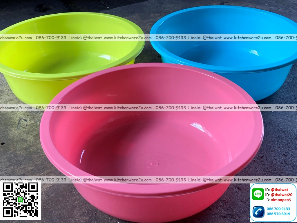 P11322 กะละมัง 35 ซม (35*35*14 cm) สีหวานสวย ขายดีมาก (ราคาส่งต่อ 1 โหล: 12 ใบ)