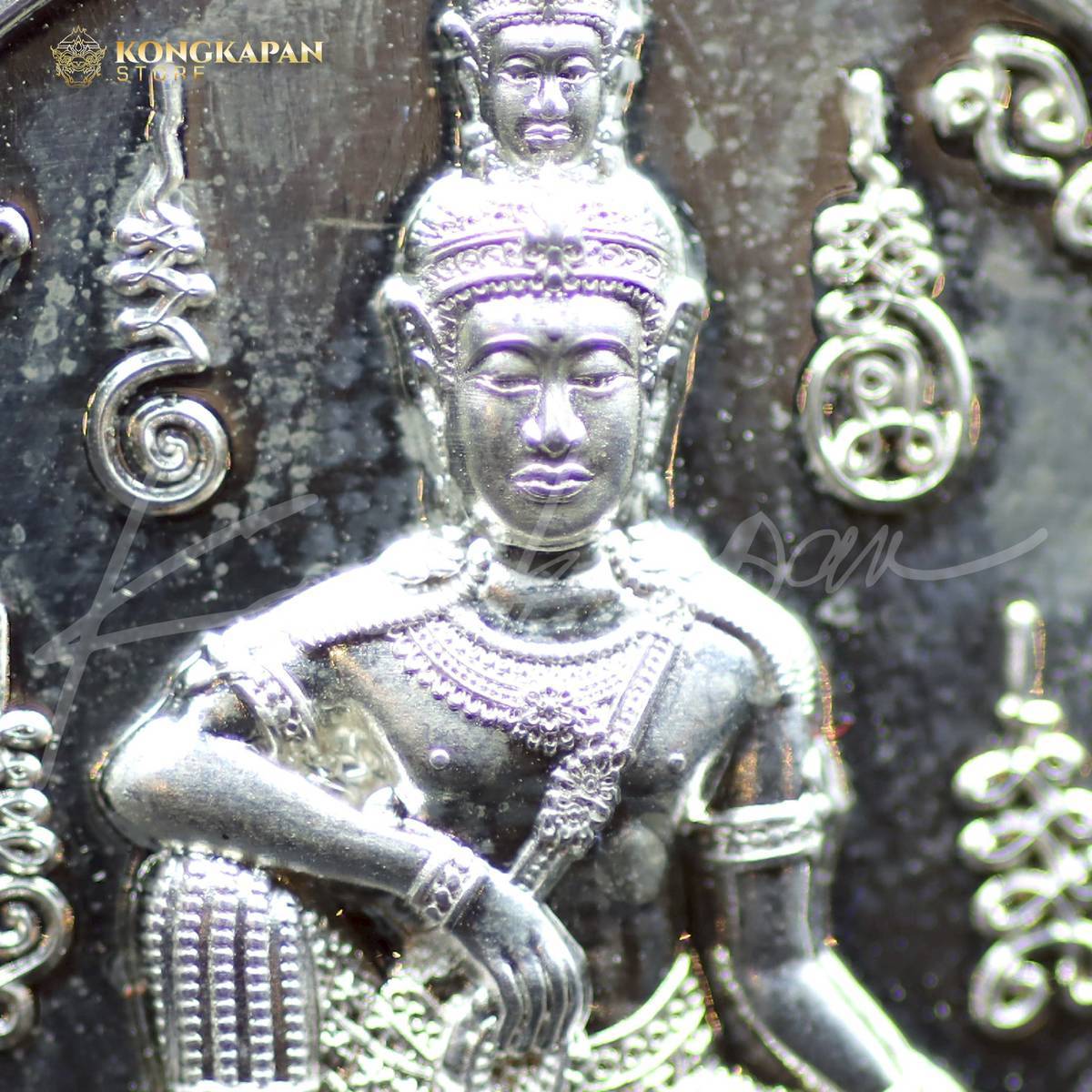 องค์จตุคามรามเทพ เนื้อนวะหน้ากากเงินเต็มแผ่น รุ่นมหาลาภไหลมาเทมา ปี 67