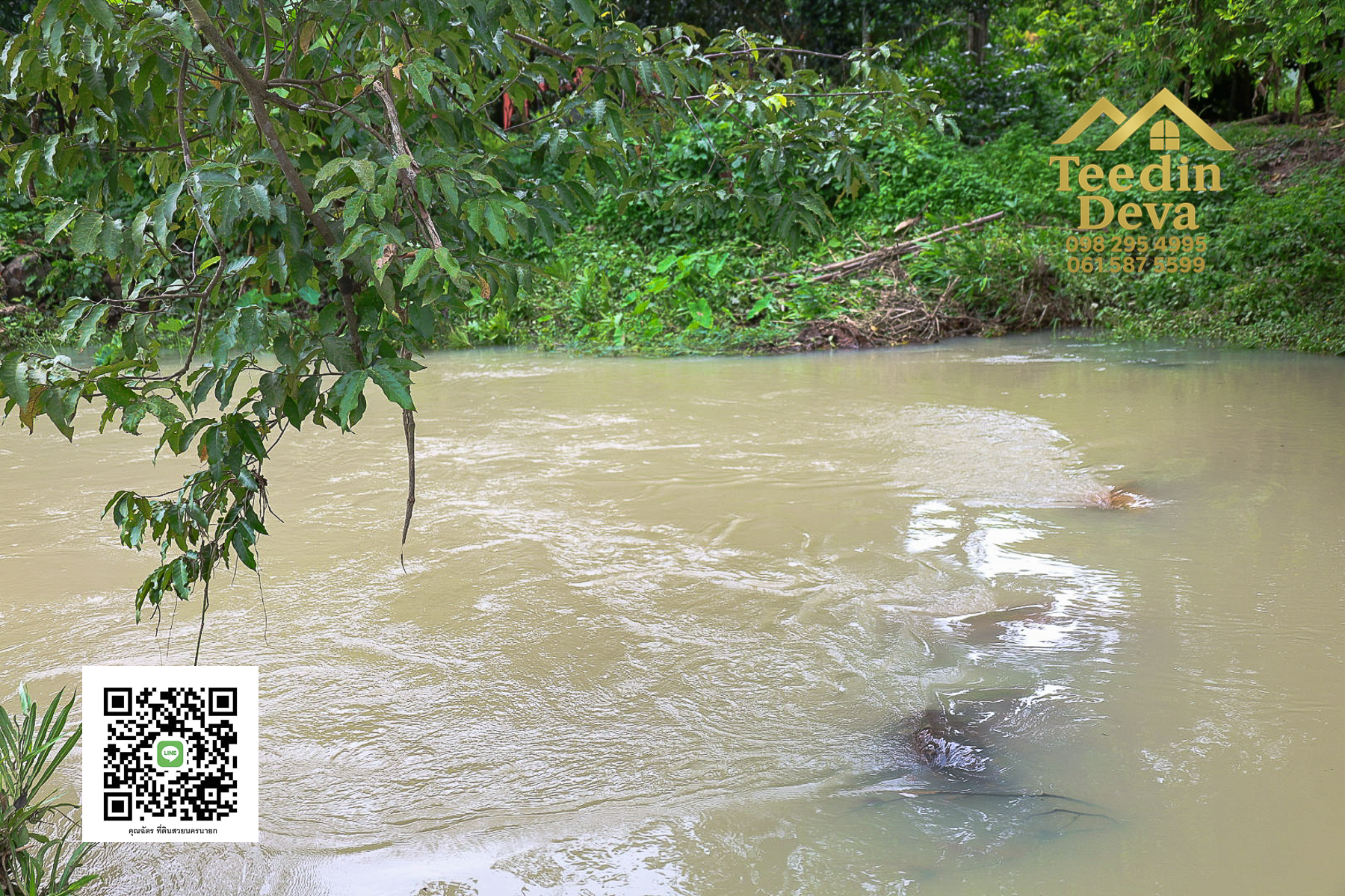 ที่ดินนครนายก วิวภูเขา ติดลำธาร ใกล้เขาใหญ่ ขนาด 1 ไร่ ทำเลดี ต.นาหินลาด อ.ปากพลี จ.นครนายก