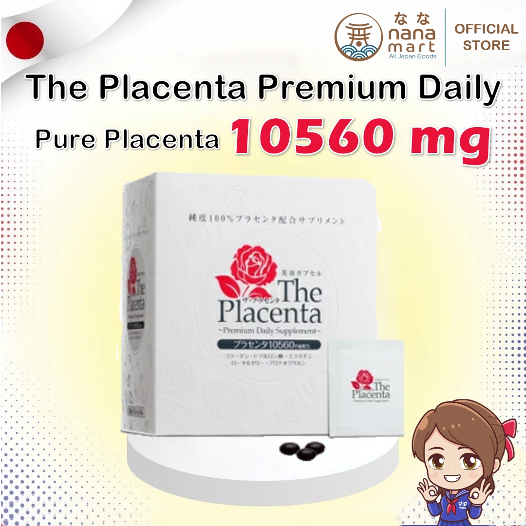 The Placenta Premium ของแท้จากญี่ปุ่น สารสกัดบริสุทธิ์ Pure Placenta 100% 10560mg 90 เม็ด 30 วัน