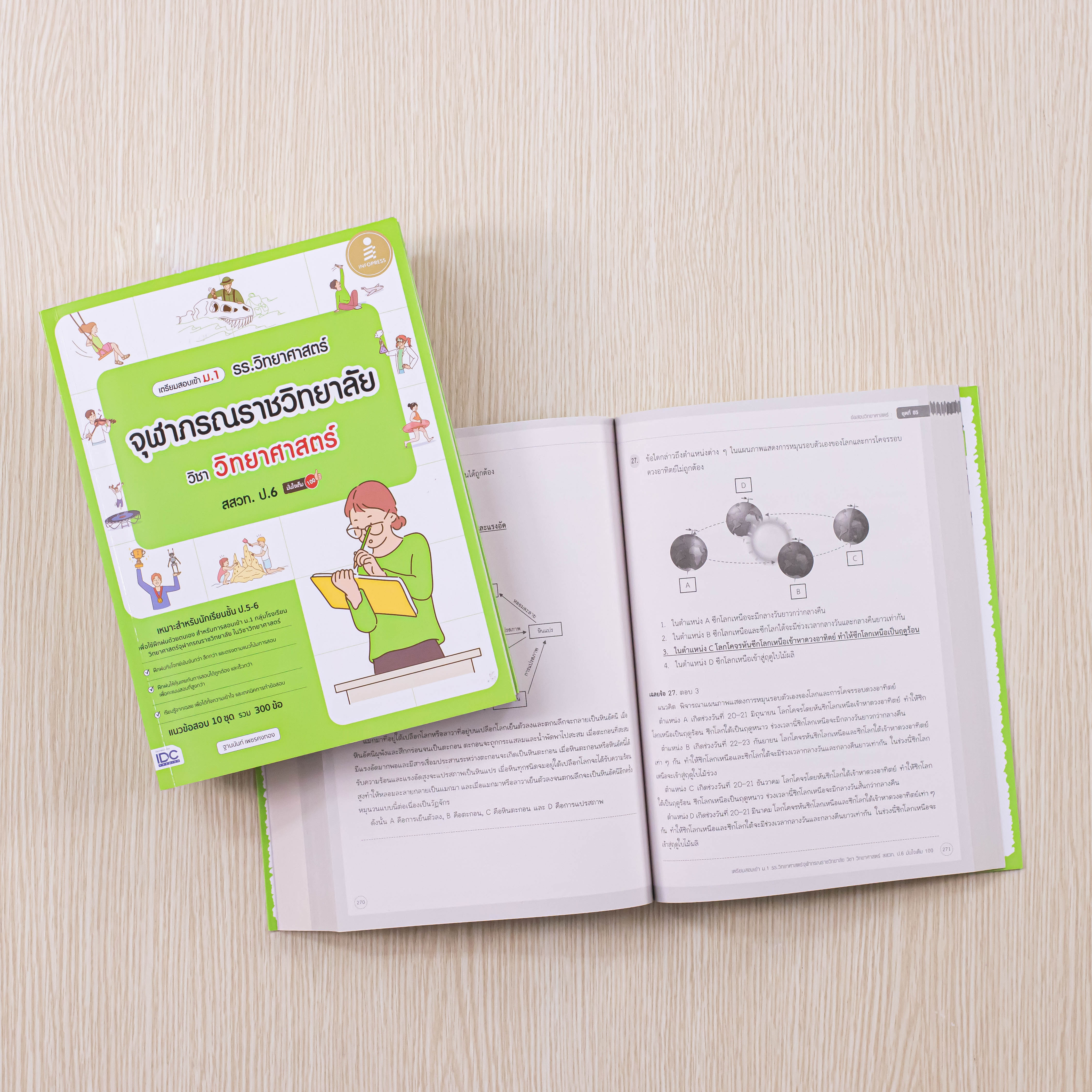 Infopress (อินโฟเพรส) เซตรวมข้อสอบ เข้าม.1 รร.จุฬาภรณฯ (วิทย์ + คณิต) - (10050,10043)