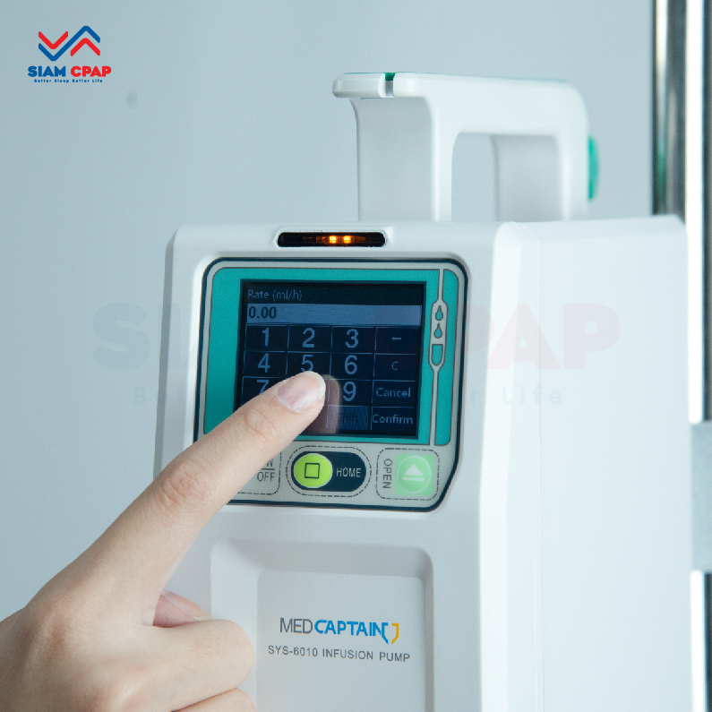 เครื่องควบคุมการให้สารละลายทางหลอดเลือดดำ Infusion Pump Medcaptain รุ่น SYS-6010A รับประกันศูนย์ไทย 1 ปี