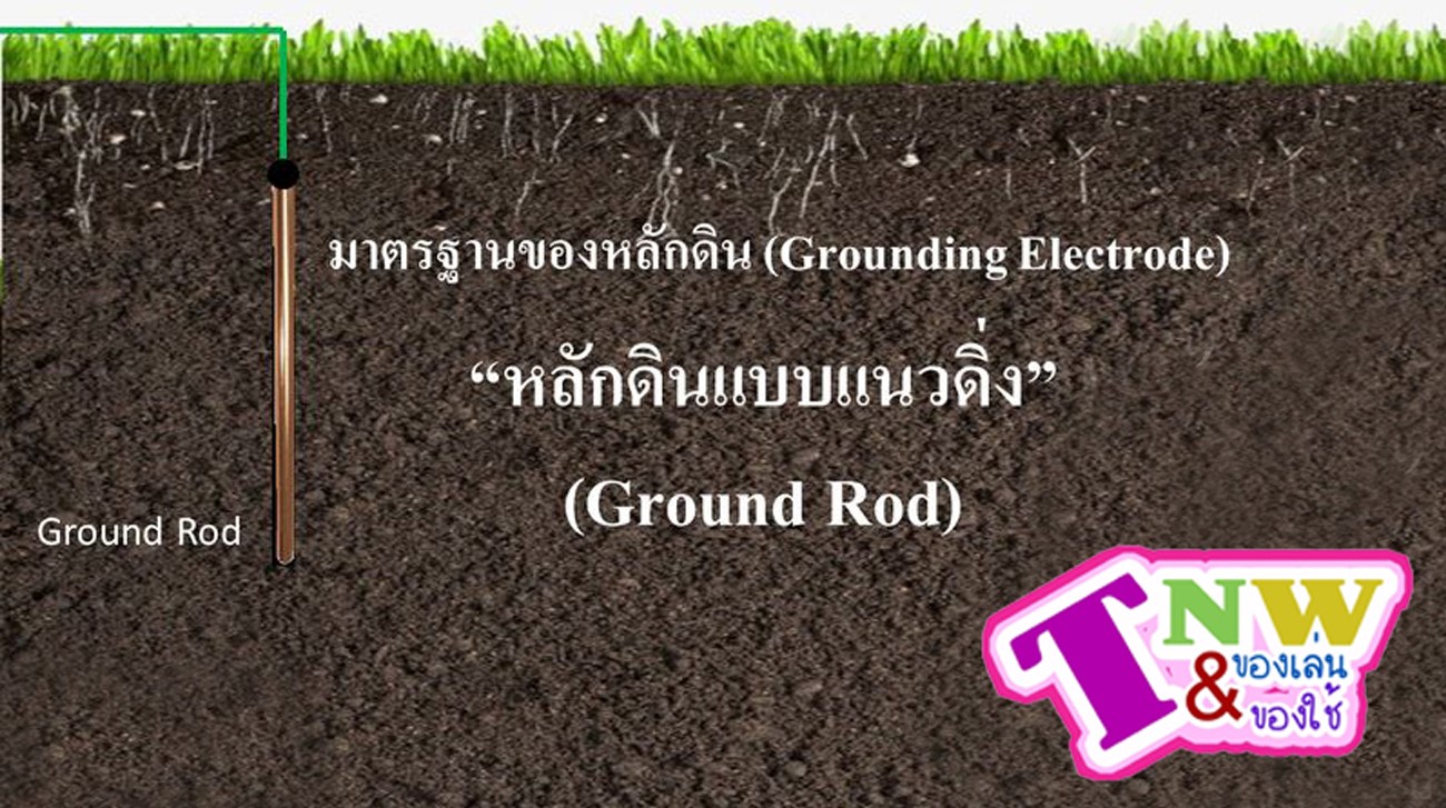 กราวด์ โหลด ชุบทองแดง แท่งกราวด์ 1 เส้น มีขนาด 50cm (0.5 ม.)