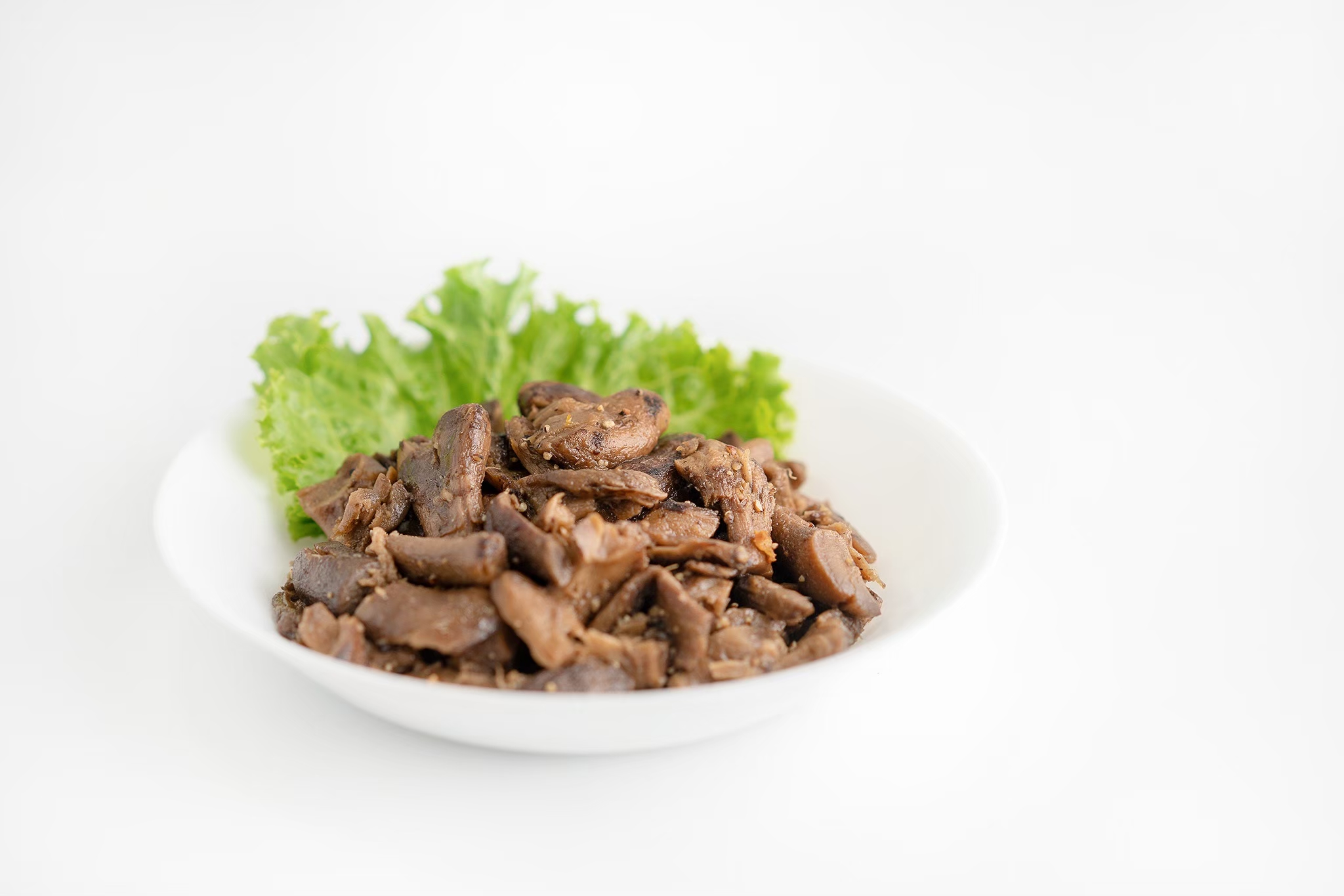 ขาเห็ดผัดพริกไทดำ (Stir fried mushroom’s stipe seasoned)