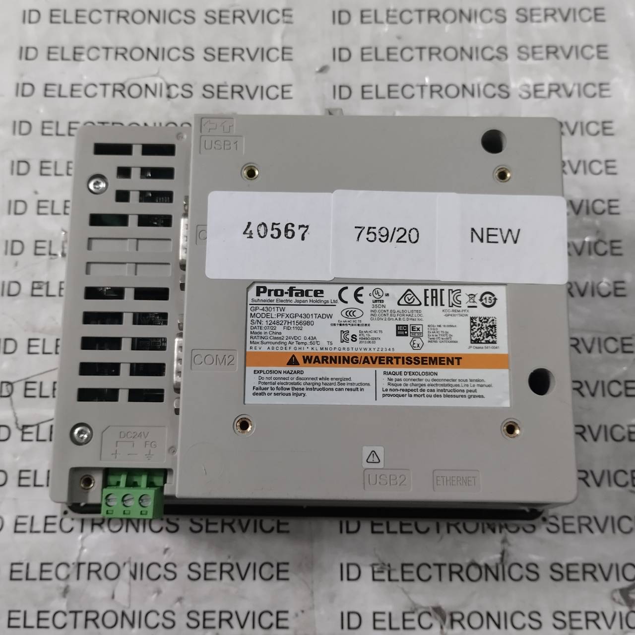 HMI " PROFACE " MODEL : PFXGP4301TADW