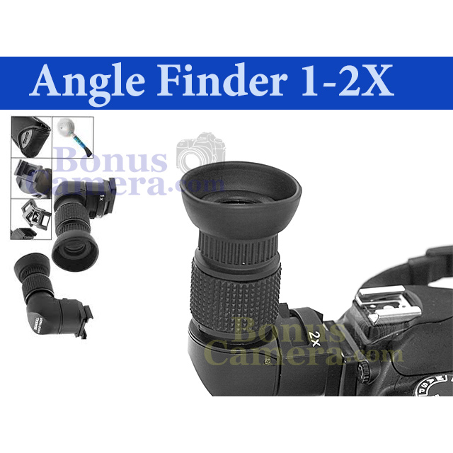 ช่องมองภาพปรับอัตราขยายได้ 1-2X Angle View Finder สำหรับมุมต่ำ,มาโคร for Canon,Nikon,Pentax,Olympus