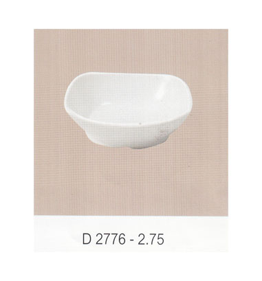 P09031 ถ้วยน้่ำจิ้มเหลี่ยม 2.75 นิ้ว สีพื้น เมลามีนแท้ Flowerware เครือซูปเปอร์แวร์ No.D2776-2.75 (ราคาส่งต่อ 12 อัน: เฉลี่ย 13 บ/อัน)