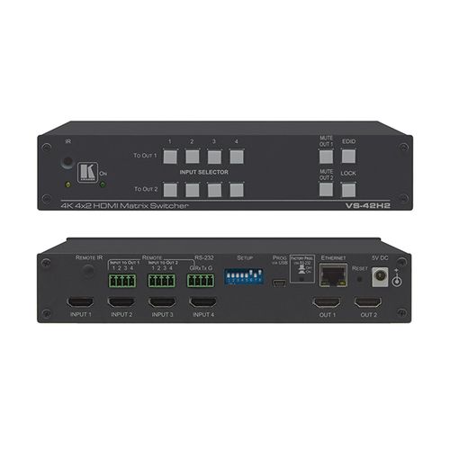 KRAMER VS-42H2 4x2 4K HDR HDMI HDCP 2.2 Matrix Switcher
