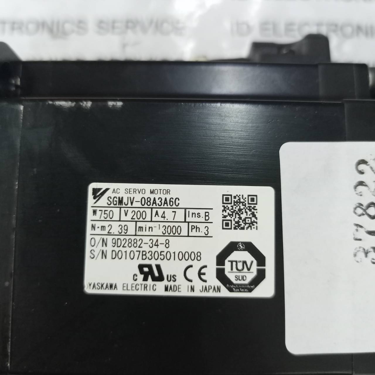 จำหน่าย SERVO MOTOR “YASKAWA” Model : SGMJV-08A3A6C