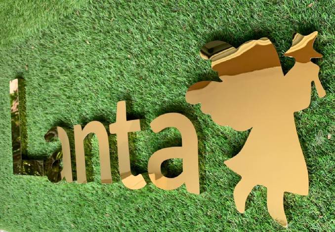 #อักษรทองเหลืองเงา