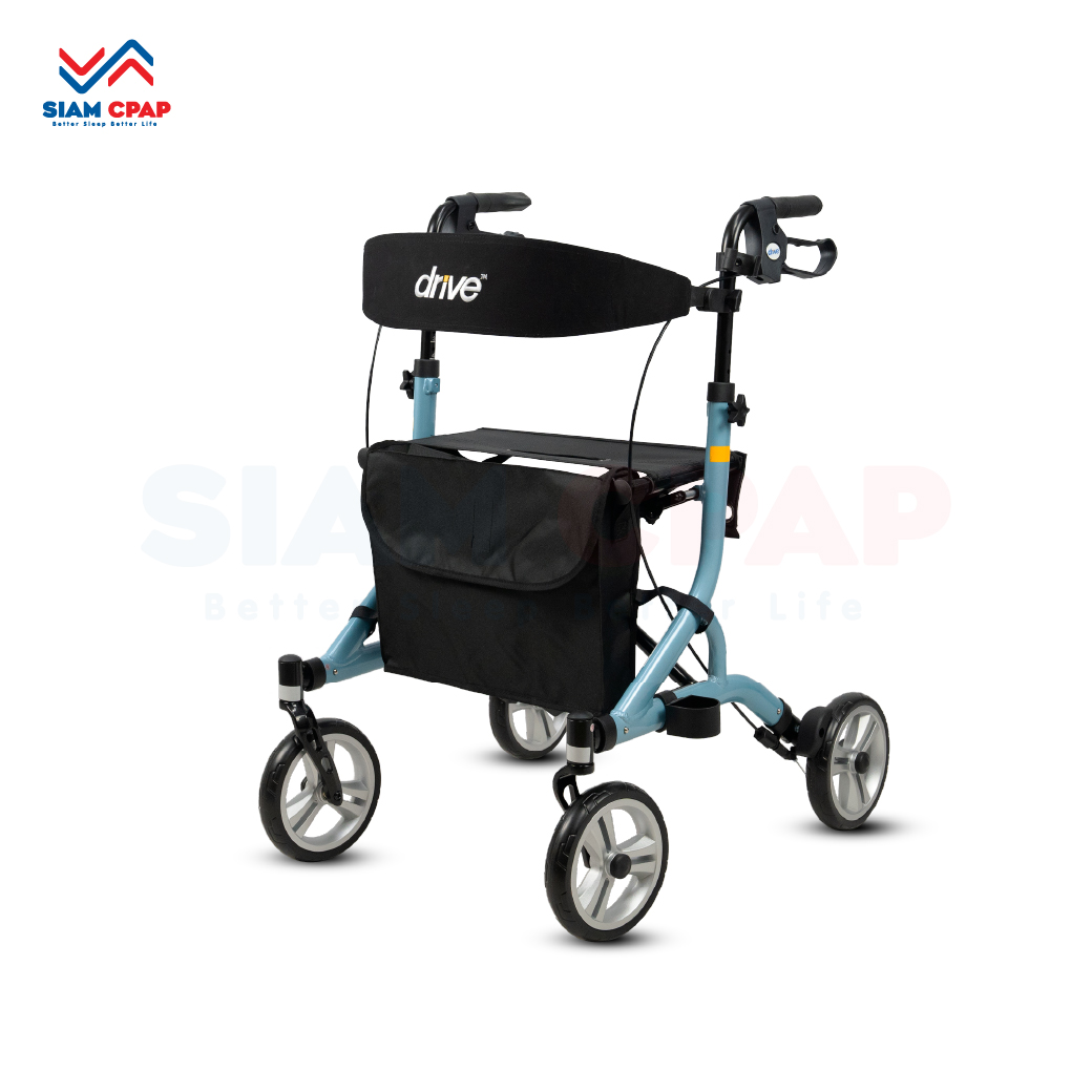 รุ่นใหม่ Nitro SL Rollator แบรนด์ Drive Medical (Debilbiss) วอล์คเกอร์ 4 ล้อ อุปกรณ์ช่วยพยุงเดิน อุปกรณ์ฝึกเดิน รับประกัน 2 ปี