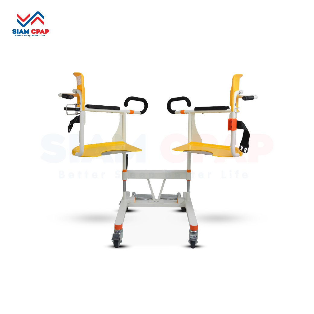 รถเข็นเคลื่อนย้ายผู้ป่วย อเนกประสงค์ รุ่นปรับมือหมุน (รับประกัน 2 ปี)