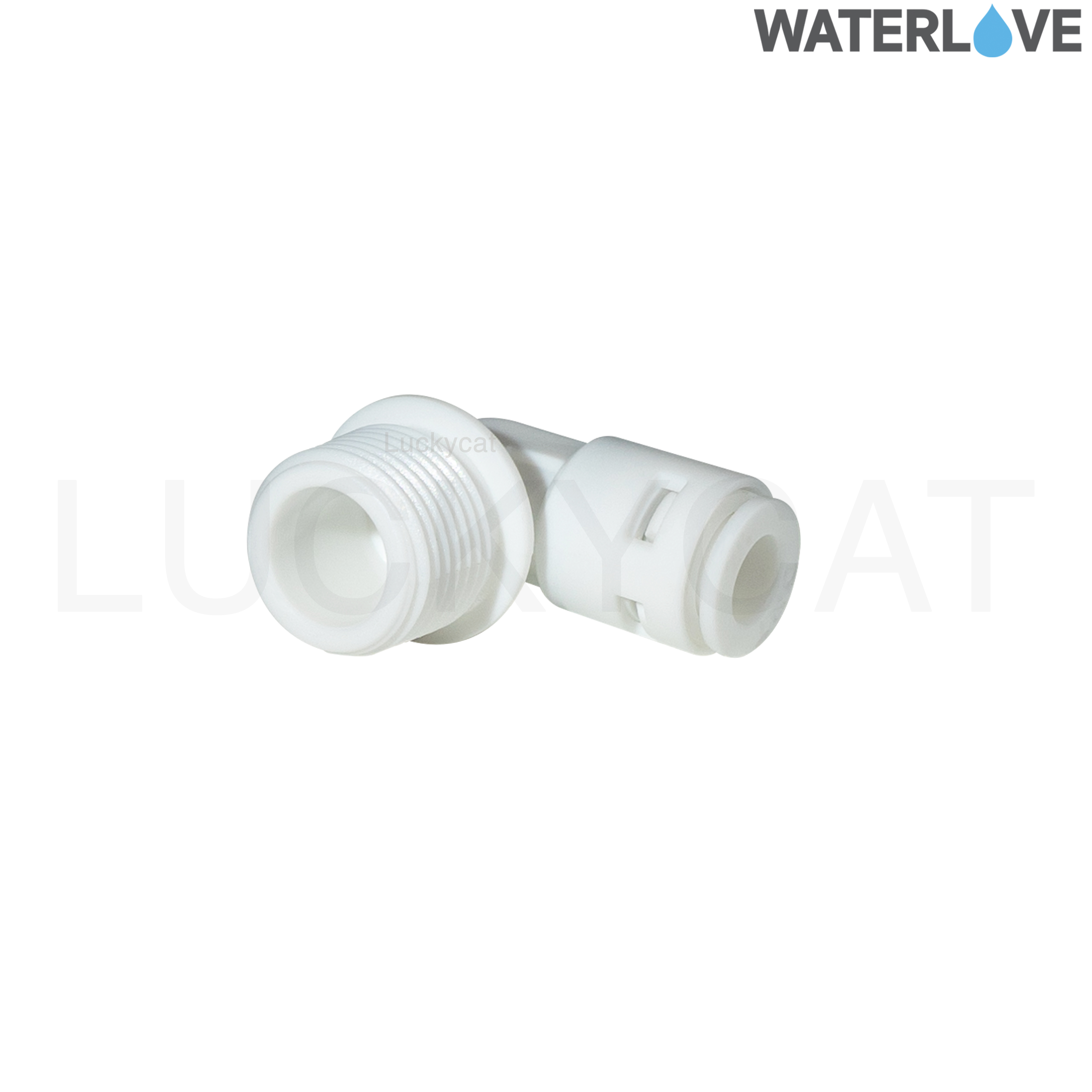 ข้อต่อฉาก เกลียวนอก สวมเร็ว ขนาด 3/8" 1/4" ( 3หุน 2หุน ) สำหรับสายน้ำ PE สายเครื่องกรองน้ำ