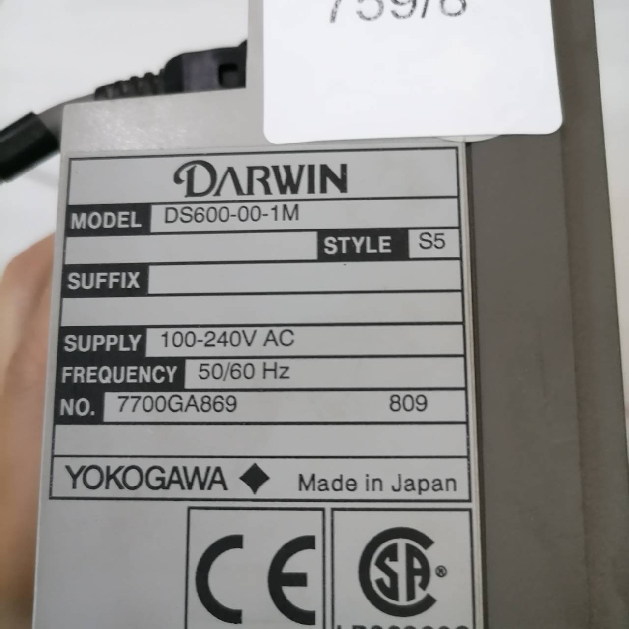 PLC " YOKOGAWA " MODEL : DS600-00-1M