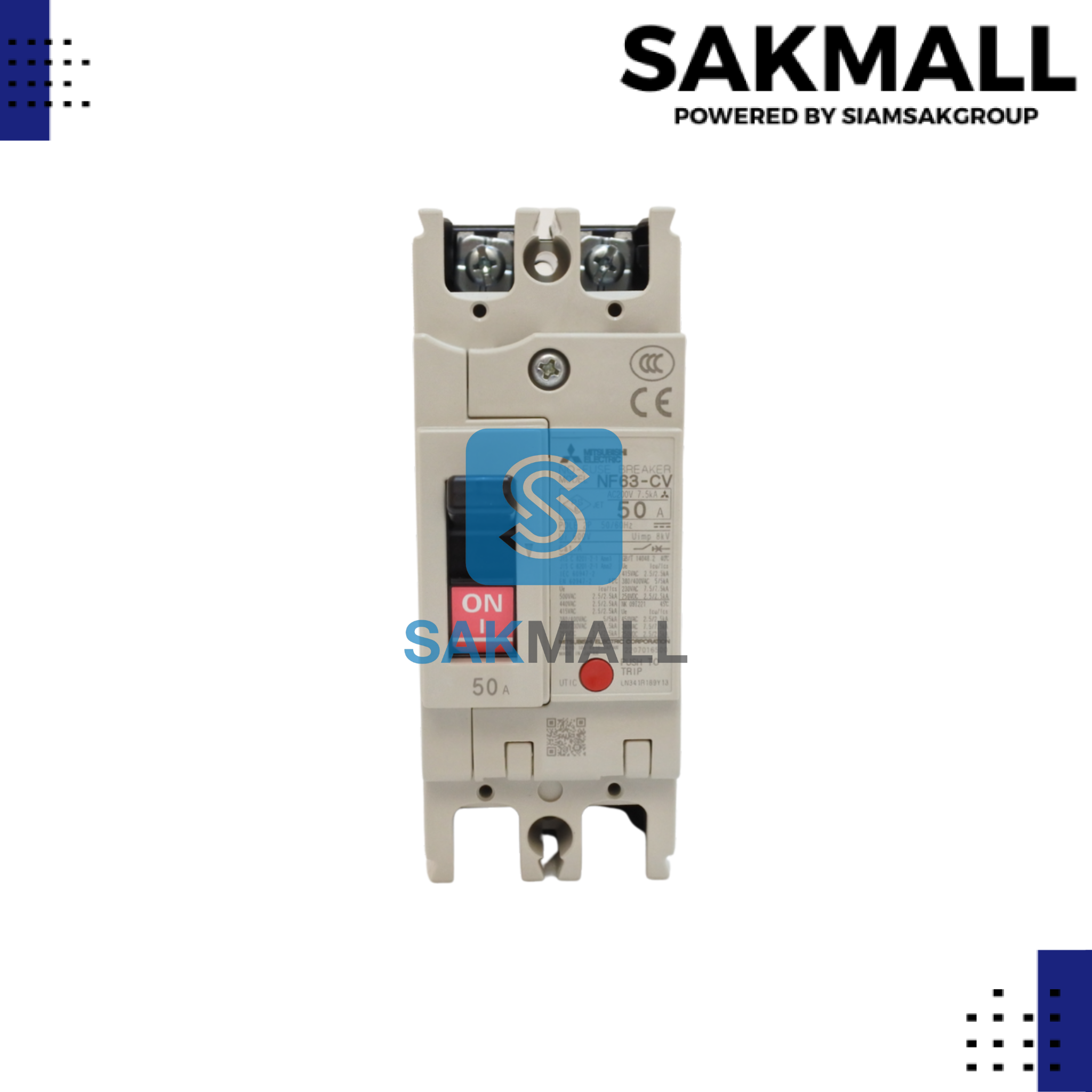 เบรคเกอร์มิตซูบิชิ NF63-CV 2P (50A)