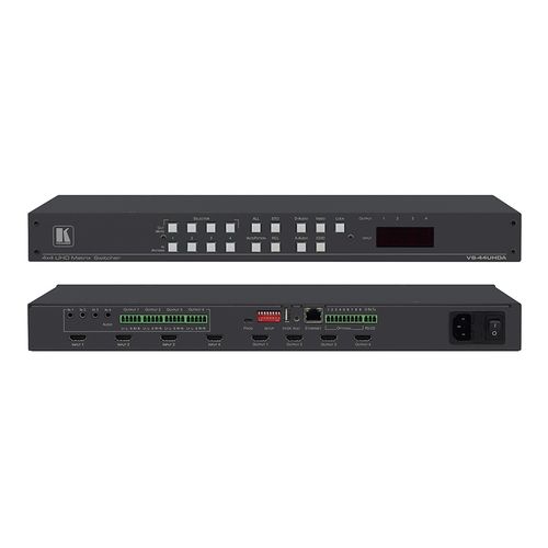 KRAMER VS-44UHDA 4x4 4K60 4:2:0 HDMI Matrix Switcher with Audio Embedding/De–embedding