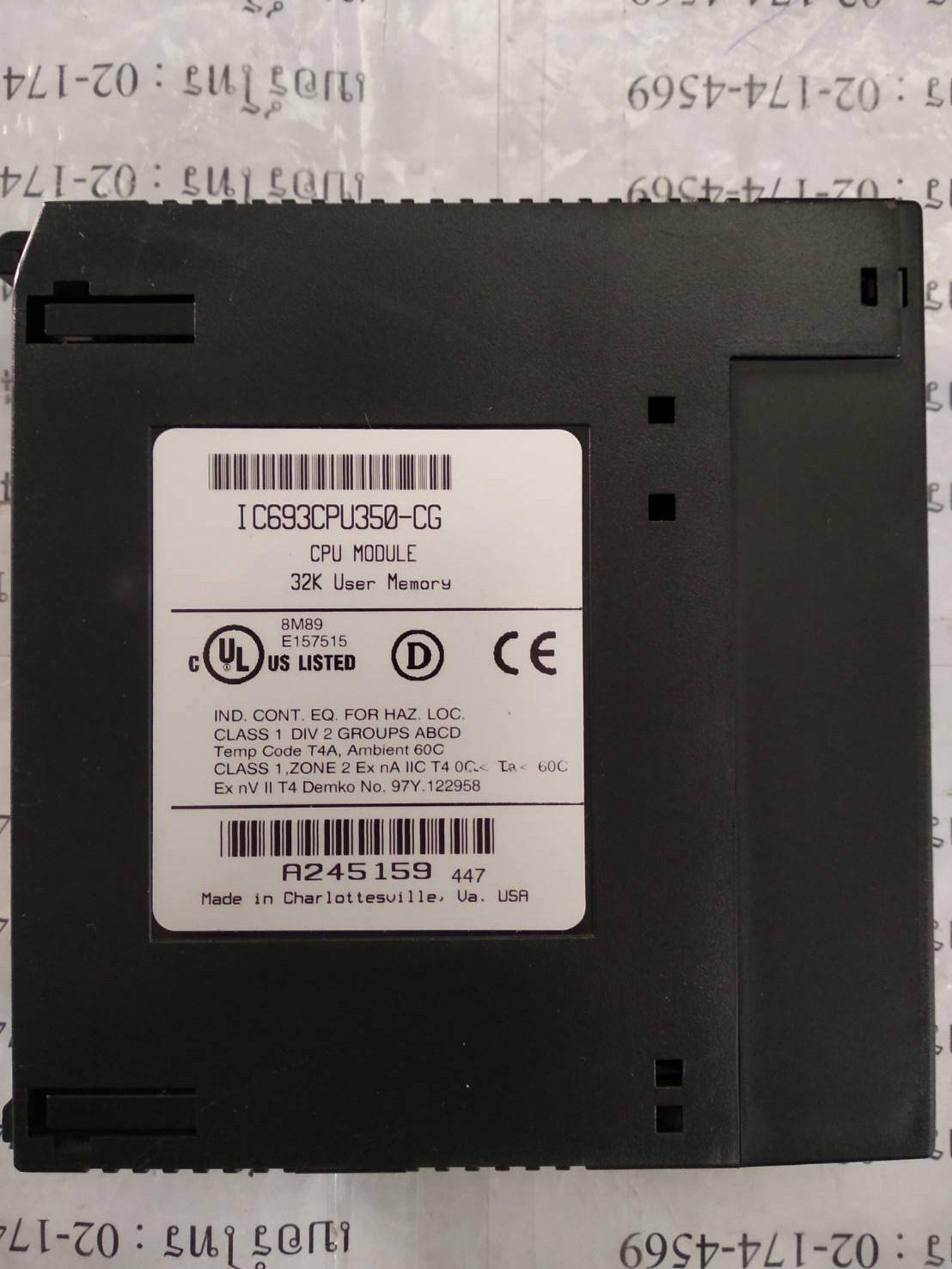 PLC " GE FANUC " MODEL : IC693CPU350-CG