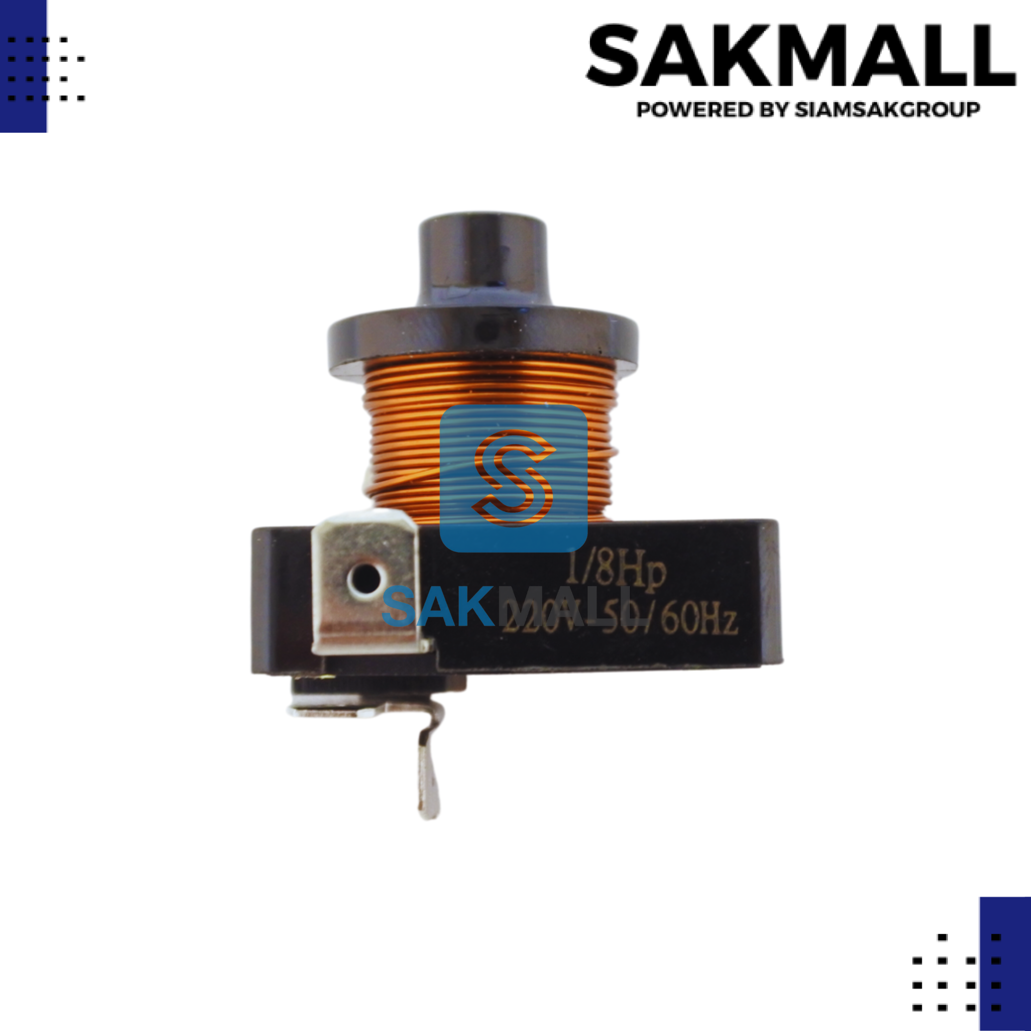 รีเลย์ ขนาด 1/8HP สำหรับ ตู้เย็น ตู้ทำน้ำเย็น และ ตู้แช่ ไฟ 220V.