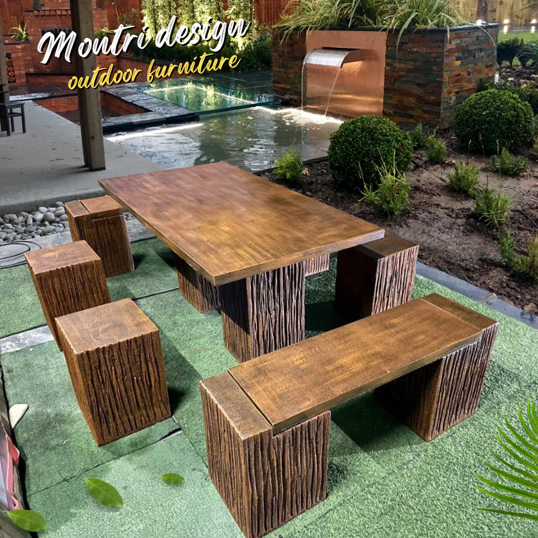 ชุดโต๊ะสนาม โต๊ะสนาม โต๊ะสนามกลางแจ้ง ชุดโต๊ะสนามโมเดิร์น โต๊ะสนามสไตล์โมเดิร์น รุ่น Amazon 02 ชุด 8 ที่นั่ง