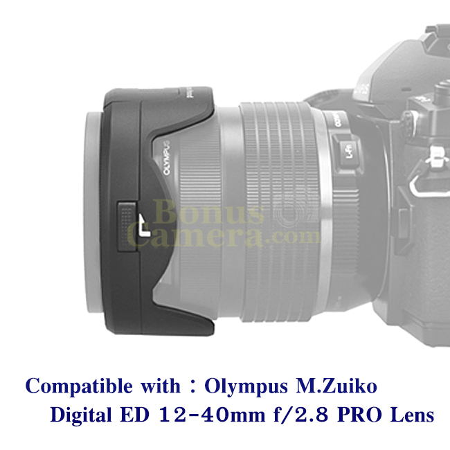 LH-66 ฮู้ดสีดำสำหรับเลนส์ Olympus M.Zuiko Digital ED 12-40mm f/2.8 PRO Lens Hood
