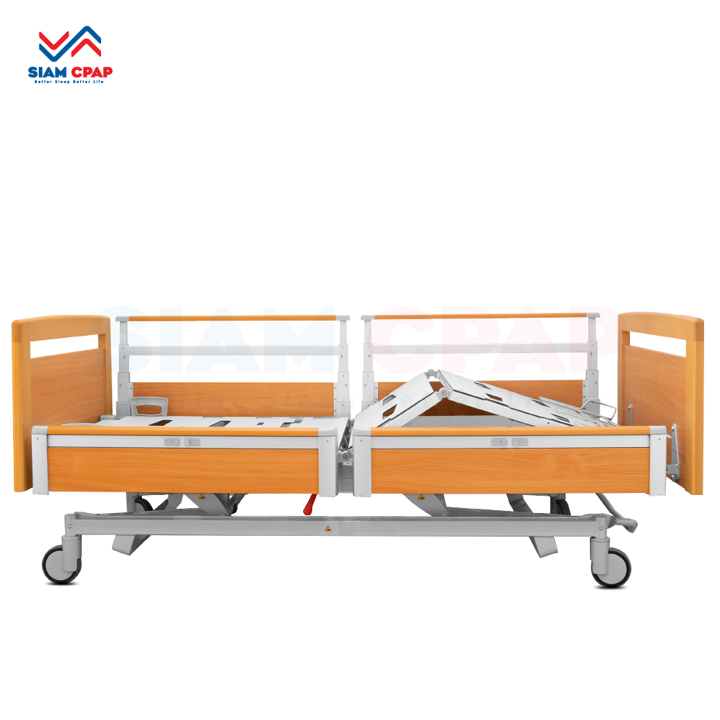 เตียงผู้ป่วยสูงอายุไฟฟ้า ดีไซน์แบบไม้ 7 ฟังก์ชั่น ยี่ห้อ HAELVOET รุ่น Lago Care