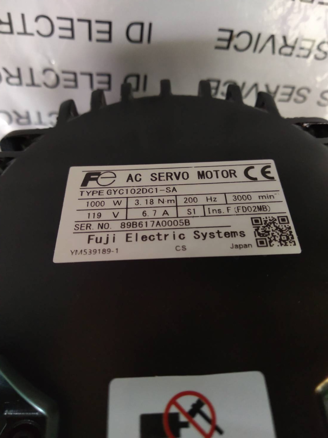 GYC102DC1-SA SERVO MOTOR "FUJI"