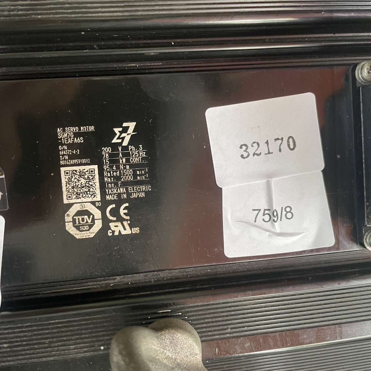 ซ่อม SGM7G-1EAFA6S SERVO MOTOR "YASKAWA"