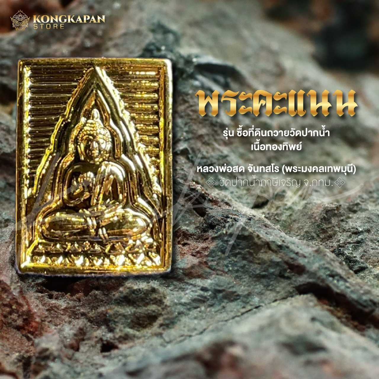 พระคะแนน รุ่นซื้อที่ดินถวายวัด เนื้อทองทิพย์ หลวงพ่อสด วัดปากน้ำภาษีเจริญ จ.กรุงเทพมหานคร ปี 34
