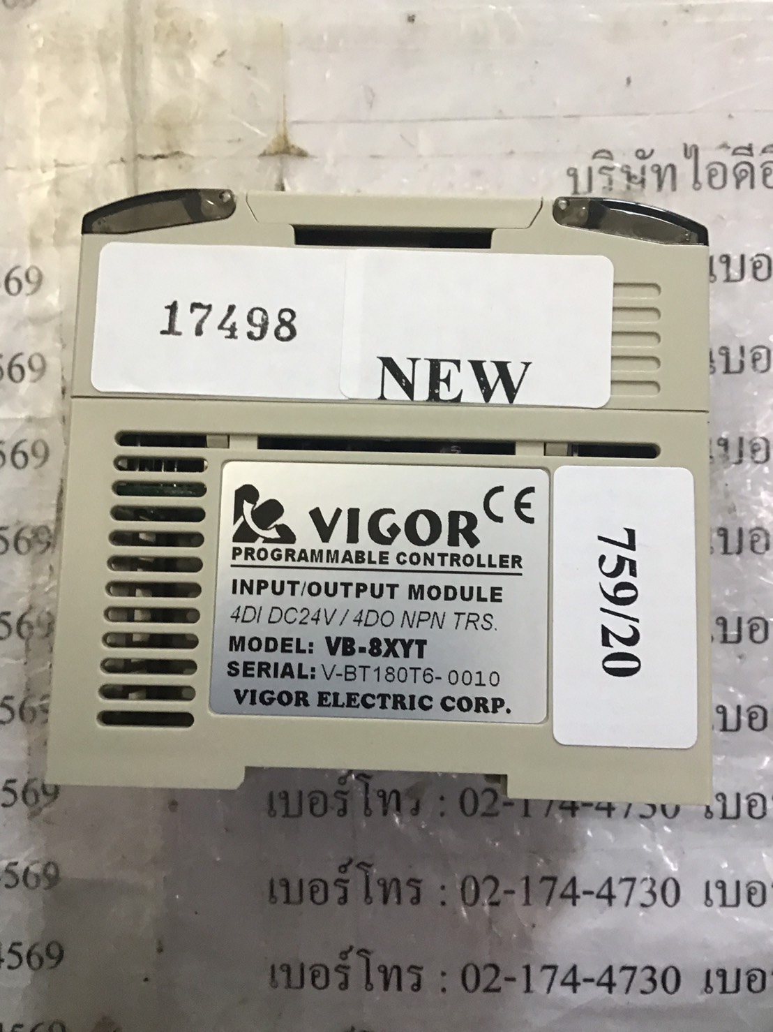 PLC " VIGOR " MODEL : VB-8XYT