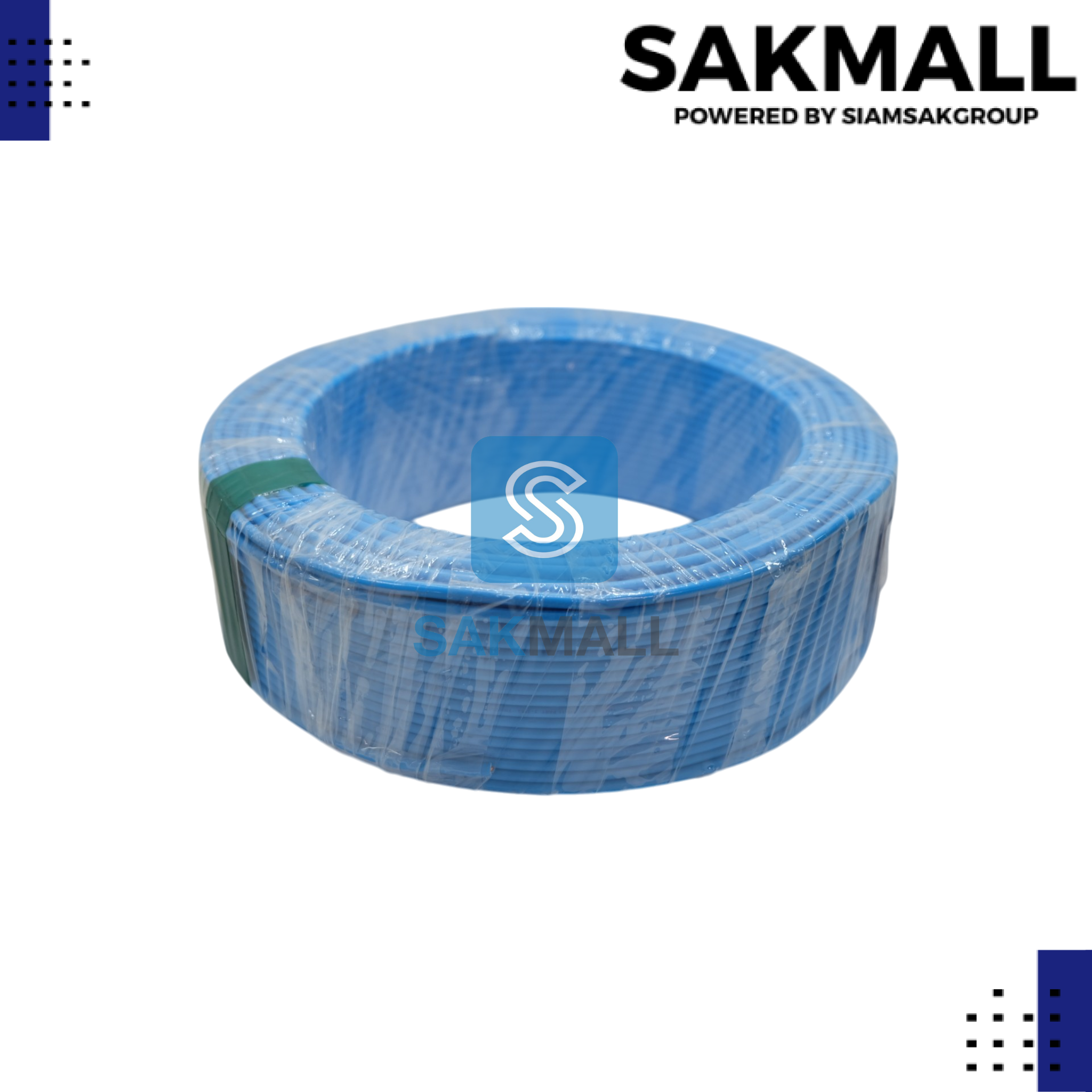 สายไฟ IEC01 THW 1 x 1.5mm. สีฟ้า ยูไนเต็ด (ยาว90เมตร)
