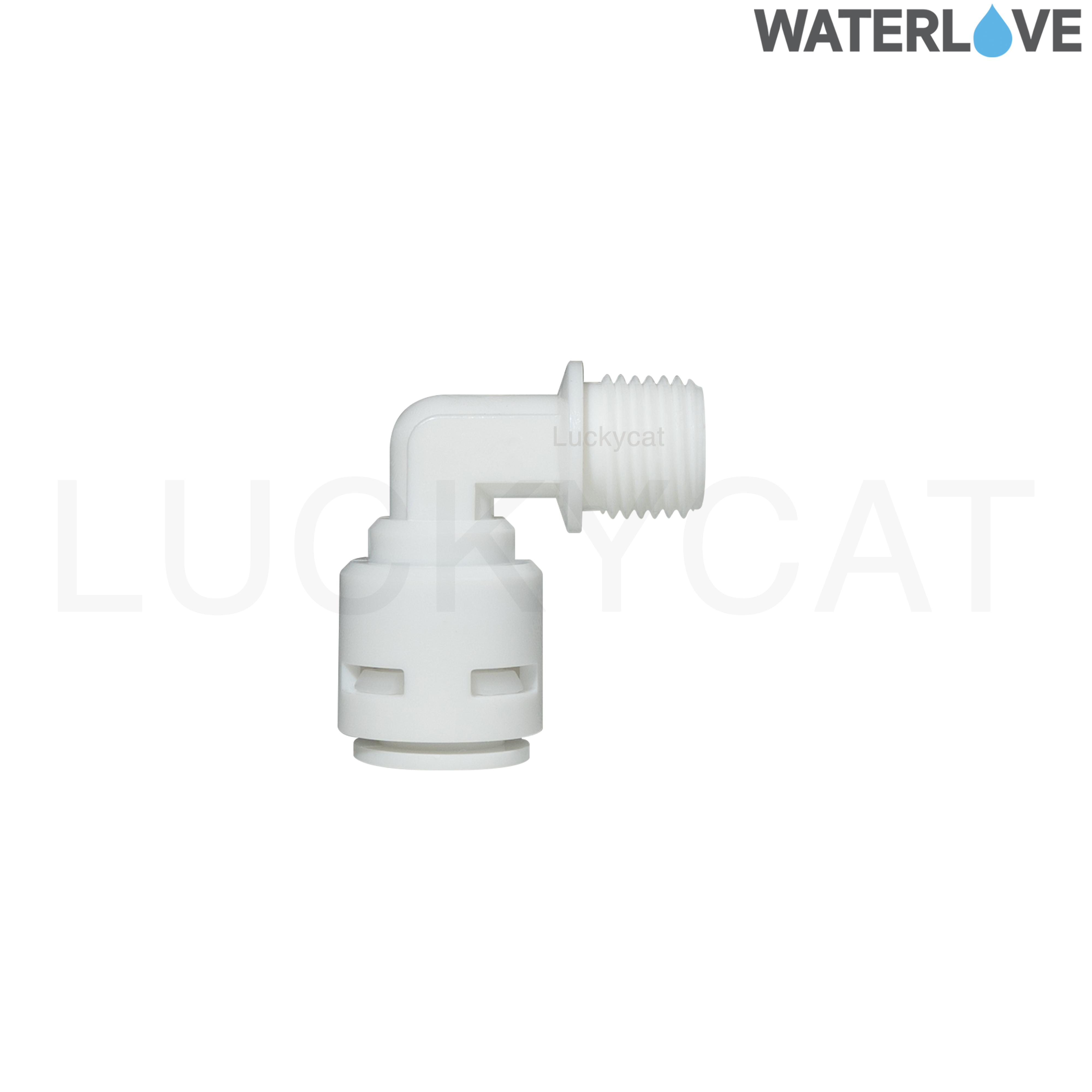 ข้อต่อฉาก เกลียวนอก สวมเร็ว ขนาด 1/4" 3/8" ( 2หุน 3หุน สำหรับสายน้ำ PE สายเครื่องกรองน้ำ