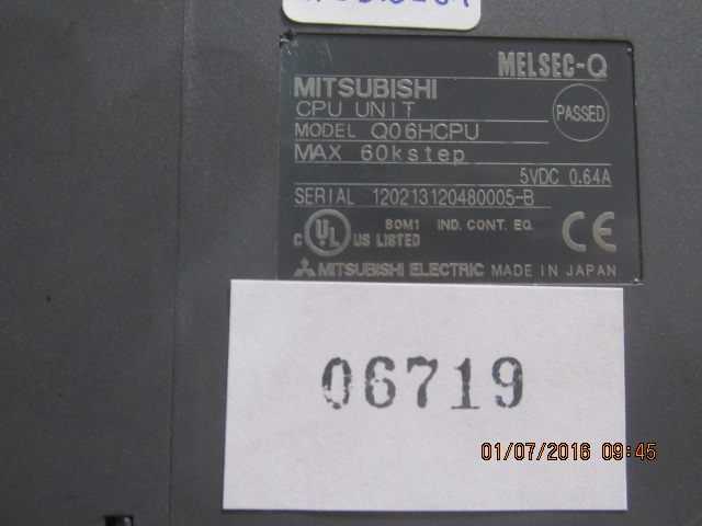 PLC " MITSUBISHI " MODEL : Q06HCPU
