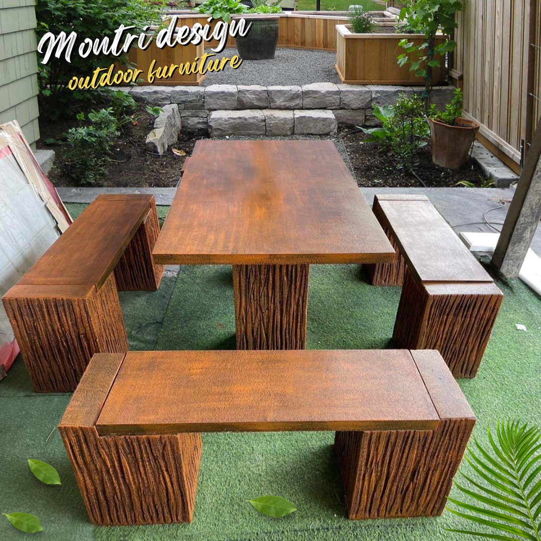 โต๊ะสนาม ชุดโต๊ะสนามโมเดิร์น โต๊ะสนามสไตล์โมเดิร์น รุ่น Amazon 01 ชุด 8 ที่นั่ง เก้าอี้ทั้ง 4 ด้าน (พาดยาว)