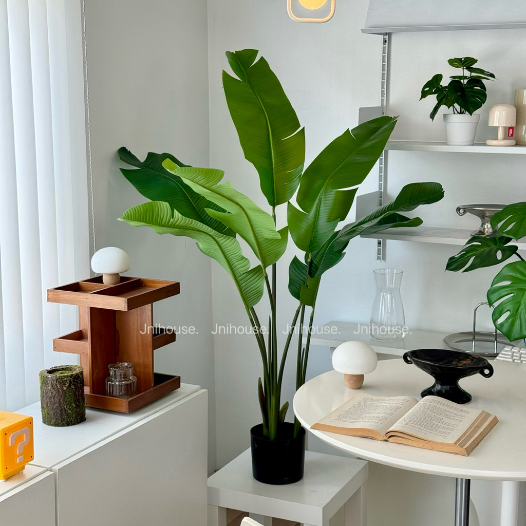 [พร้อมส่ง] Jnihouse : ต้นปักษาสวรรค์ประดิษฐ์(Tree) สูง 120 cm (รุ่นใบมีรอยแยก)