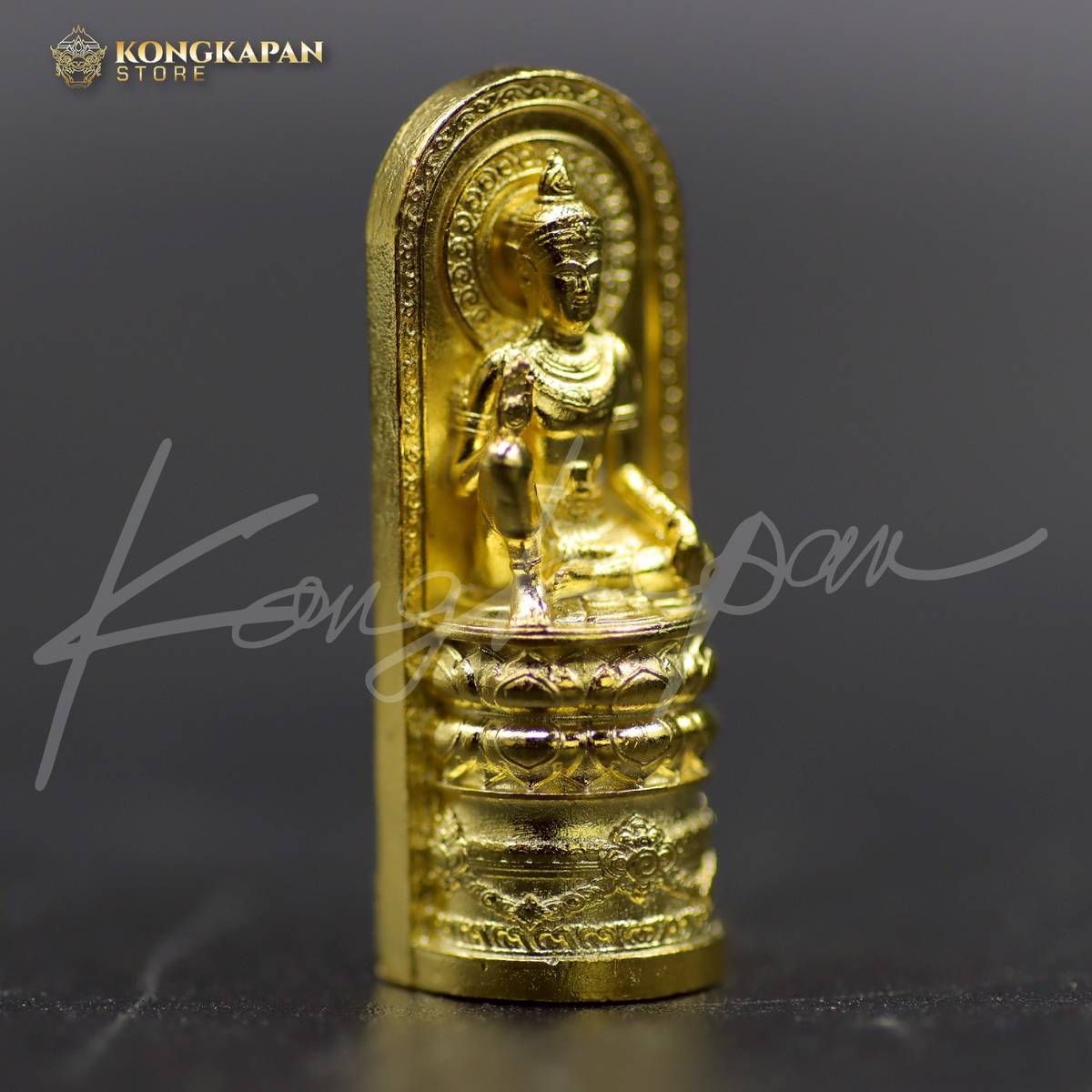 บรมครูตาขุนโหร เนื้อทองแดงชุบทอง องค์จตุคามรามเทพ รุ่นมหาลาภไหลมาเทมา ปี 67