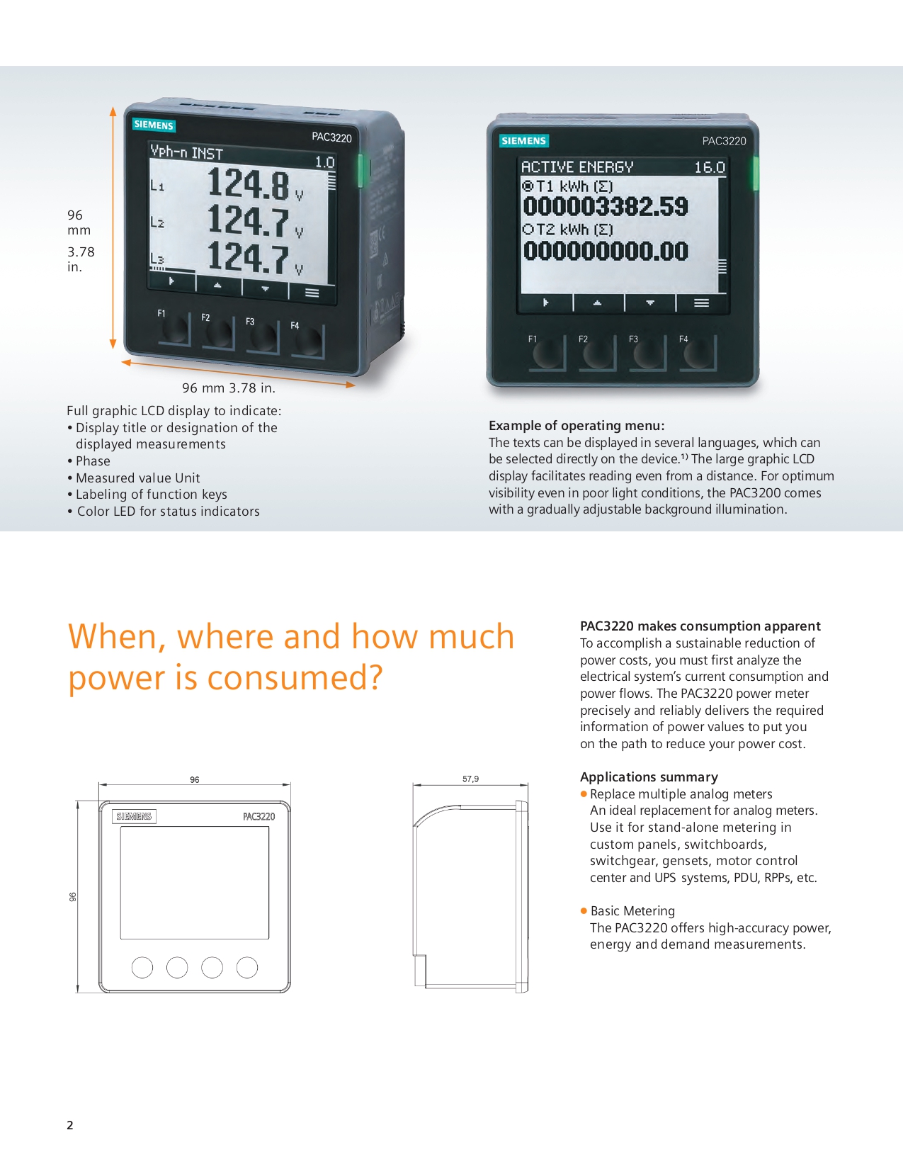 7KM3220-0BA01-1DA0 : SIEMENS เพาเวอร์มิเตอร์ SENTRON PAC3220