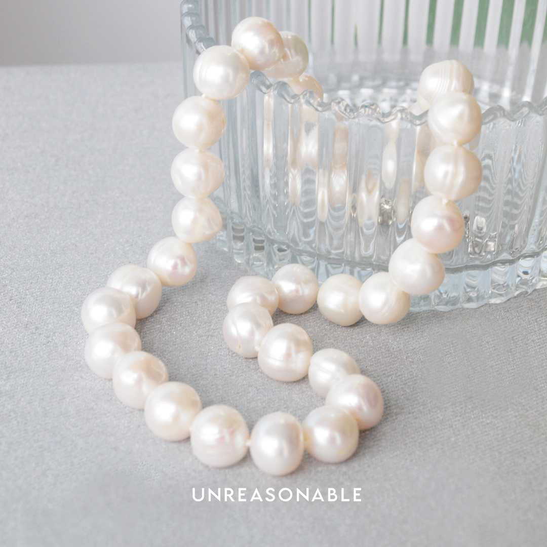 สร้อยคอมุกแท้ มุกน้ำจืด ความยาว 16 นิ้ว UA0840-01 Unreasonable Accessories