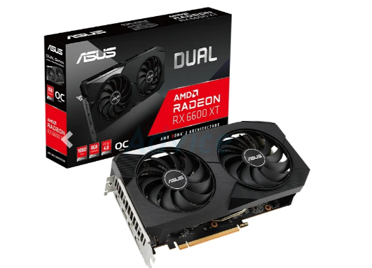 VGA ASUS RADEON RX 6600XT DUAL O8G OC - 8GB GDDR6