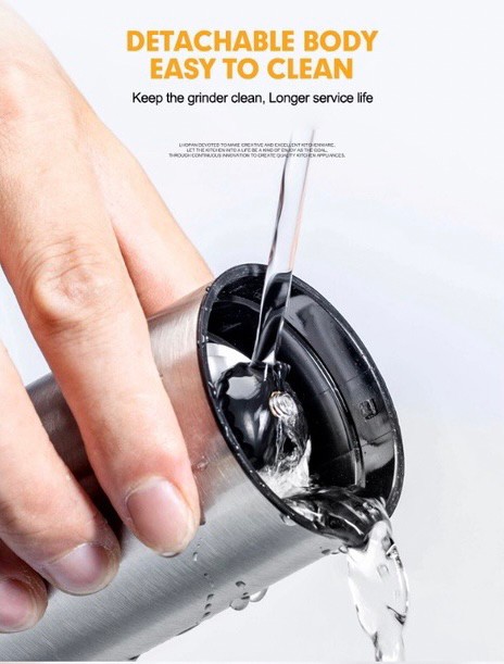 ที่บดกาแฟทรงกระบอกลายไม้