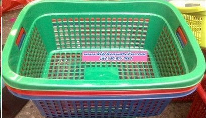 P08734 ตะแกรงเหลี่ยมใหญ่ (43.0* ยาว 58.5* สูง 24.0 cm) สีเข้ม No.410m (ราคาส่งต่อ 2 โหล:24 ใบ:เฉลี่ย 425 บ./โหล)