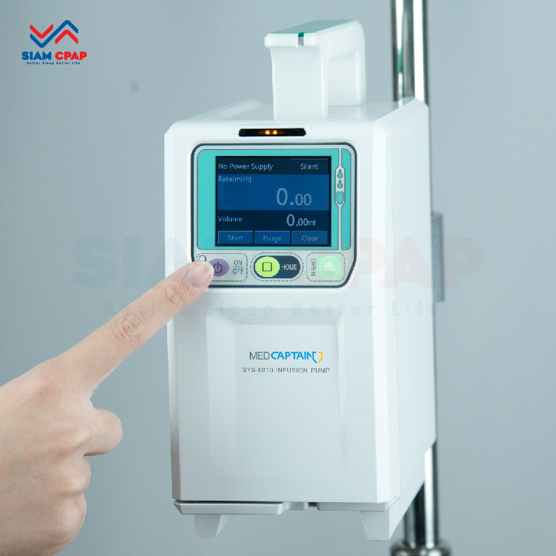 เครื่องควบคุมการให้สารละลายทางหลอดเลือดดำ Infusion Pump Medcaptain รุ่น SYS-6010A รับประกันศูนย์ไทย 1 ปี