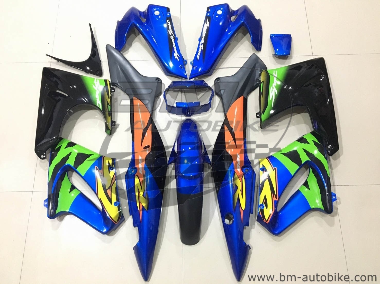 ชุดสี Ls NEW เต็มคัน สีน้ำเงิน/ดำ 4,500 กรัม