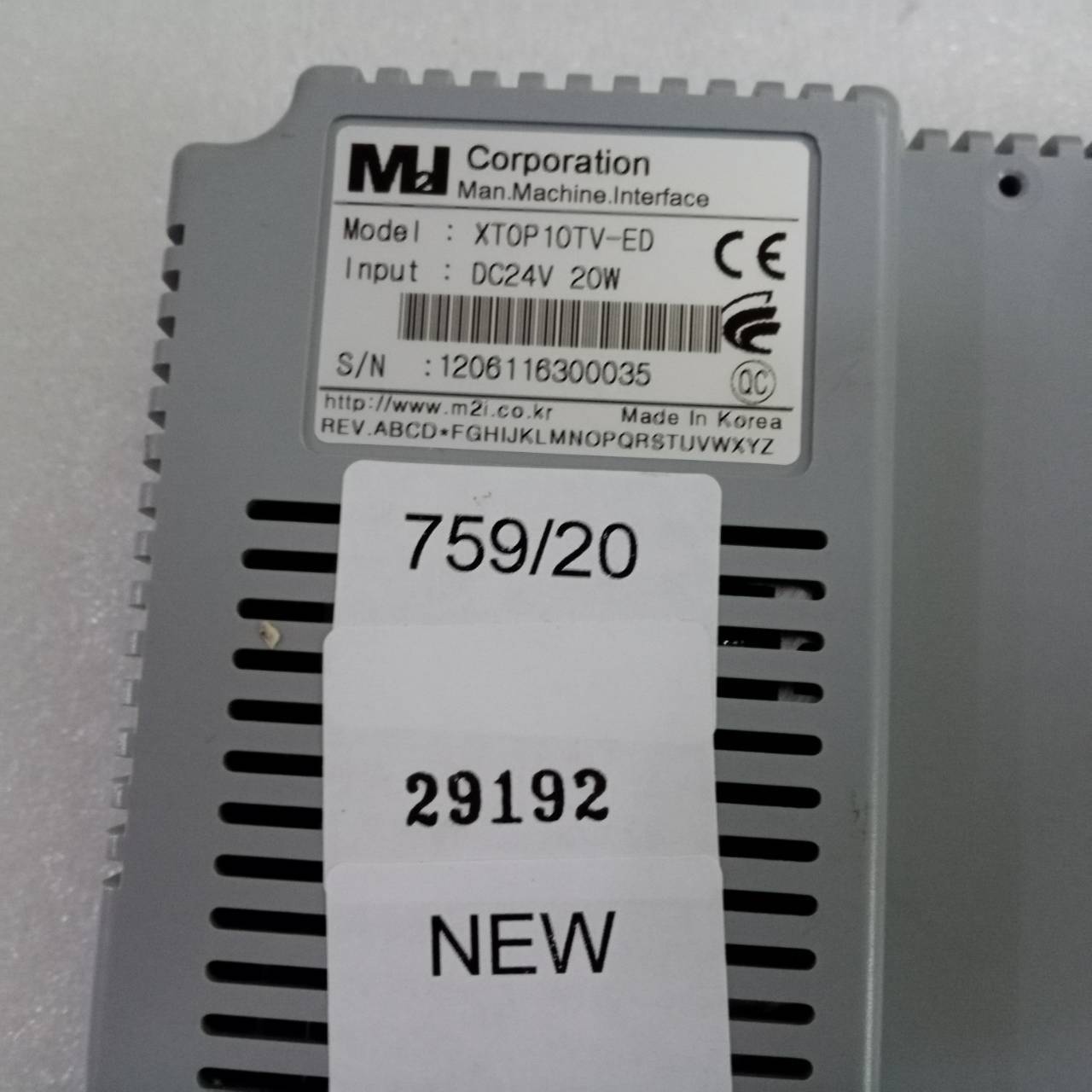 LCD TOUCH SCREEN " M2I " MODEL : XTOP10TV-ED